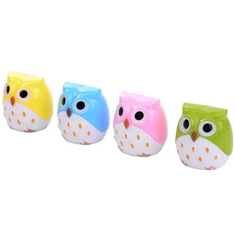 

Hotuocho 24pcs Double Hole Owl Pencil Sharpener School Stationery Knife Pencil Sharpener Children Creative Stationary Wholesale