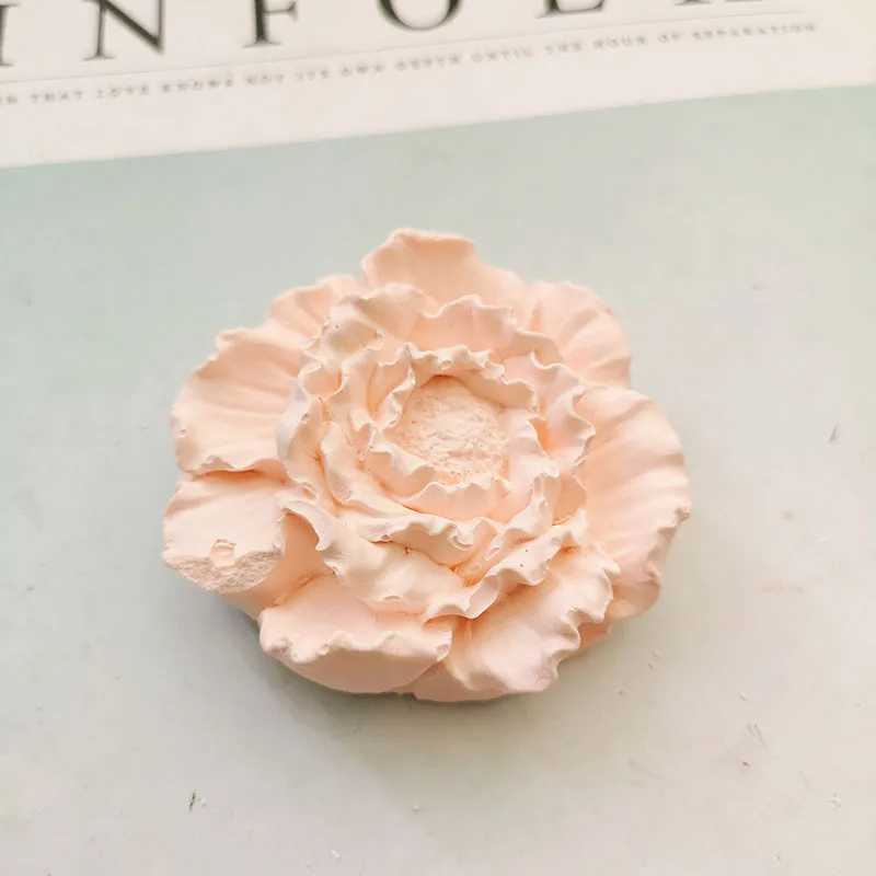 3D Пион цветок силиконовая формочка в виде цветов DIY ароматический гипсовый