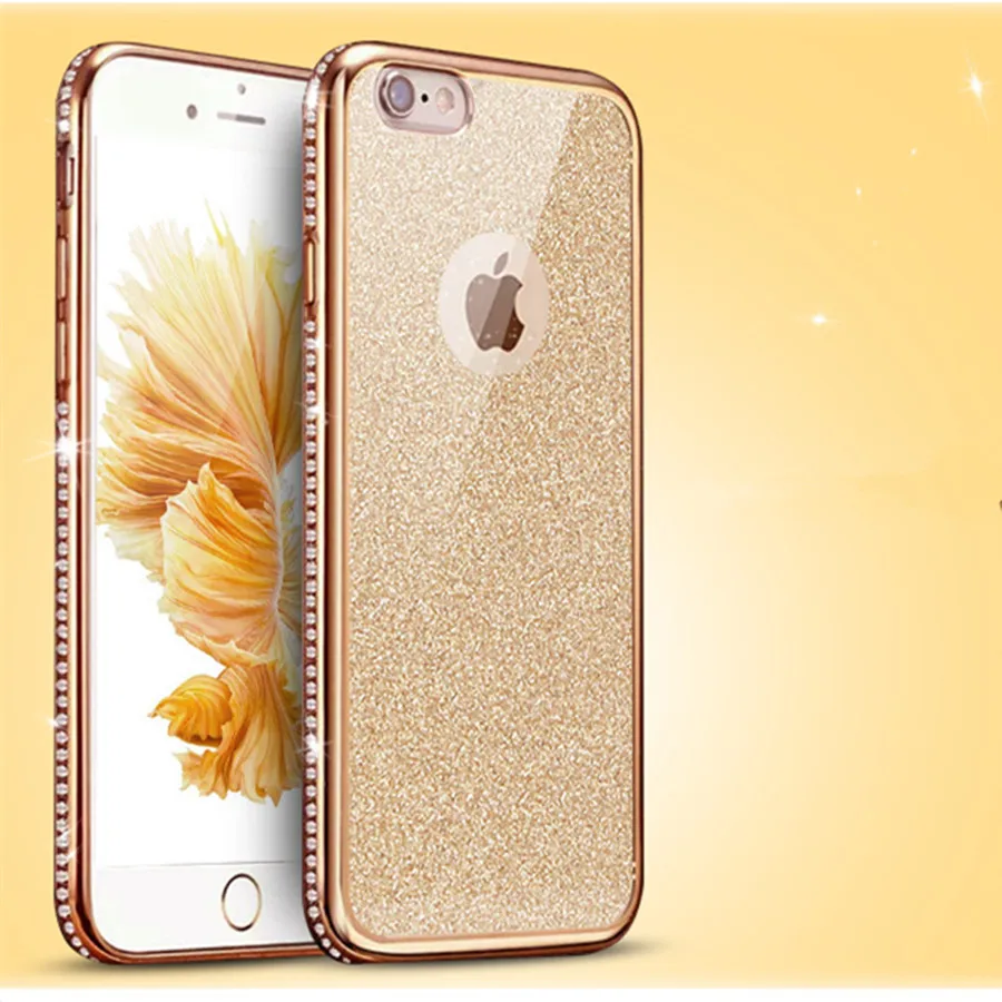 Gold чехол. Чехол PGSCASE Swarovski 4 для iphone 6/6s, цвет прозрачный золотой. Золотой чехол iphone 8 Plus. Чехол iphone 6s стразы. Чехол XO для iphone 6/6s, цвет золотой (yyei6s-GD).