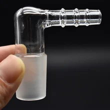 Толстый 90 градусов L стиль стеклянный курительный гвоздь 14 мм 18 мм Мужской Экстрим Q V-Tower вапоризатор стеклянный адаптер