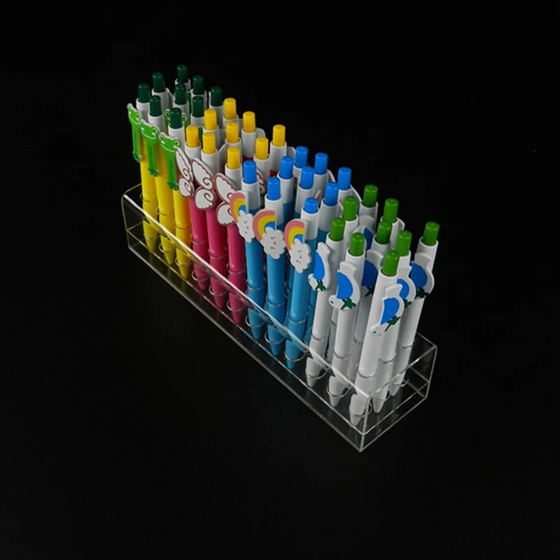 

Acrylic 36 Holes Exhibition Stand Ball-point Pen Multi-function Jewelry Display Cosmetics Receive Eyebrow Pencil Box/Shelf