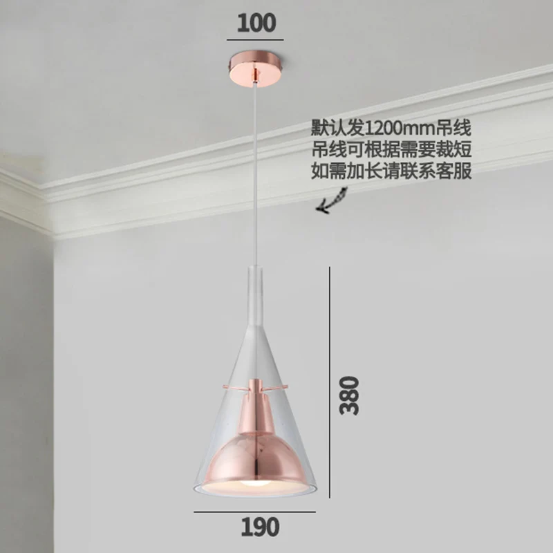 Современные подвесные потолочные светильники Лофт подвесной светильник для гостиной домашний декор подвесные светильники аксессуары для кухни подвесное освещение - Цвет корпуса: Rose Gold