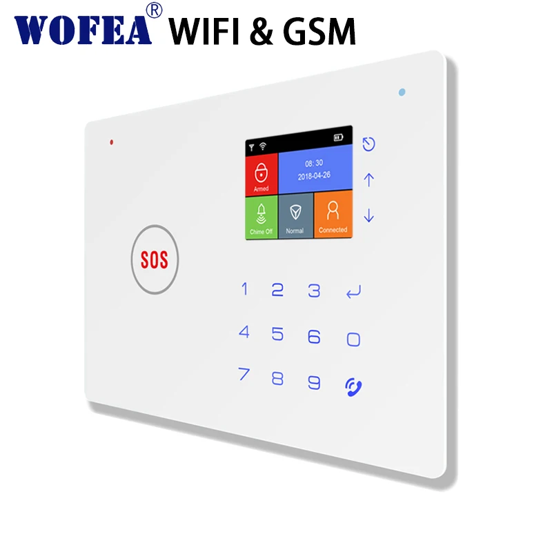 2,4G умный дом безопасности wifi gsm сигнализация Android/IOS приложение сенсорная клавиатура голосовые подсказки SMS и автоматический набор