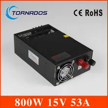 high quality switching power supply 15v 800w ac dc converter indoor led driver For led strip display cctv and 3d printer