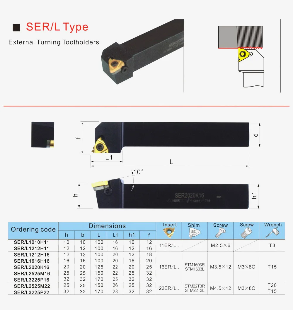 SEL1616H16 12*12 16*16 CNC Lathe Machining Cutter External Threaded Tools Threading Toolholders Thread Turning Holder SEL1616H16 12*12 16*16 CNC Lathe Machining Cutter External Threaded Tools Threading Toolholders Thread Turning Holder