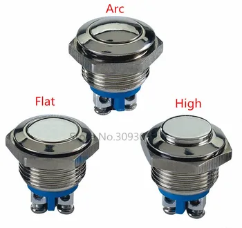 

50PCS 16mm Start Horn Button Momentary Brass Nickel plated Push Button Switch Arc/flat/high round head