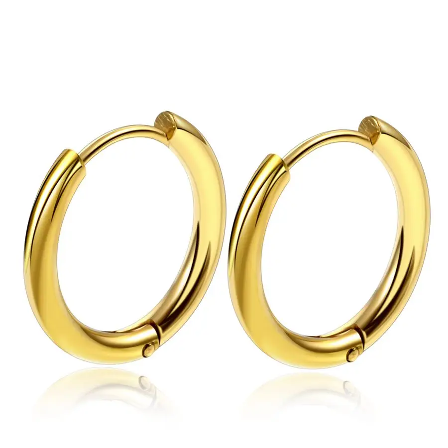 2 шт./лот, модное унисекс простое панк крутое круглое кольцо для пирсинга цветной зажим на носу кольца в подарок ювелирные изделия - Окраска металла: Gold