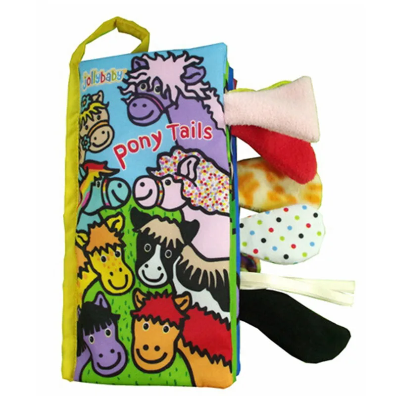 Jollybaby Animal Baby Toys Infant Kids Cloth Books Early Learning Education Unfolding Activity Story Book YJS Dropship