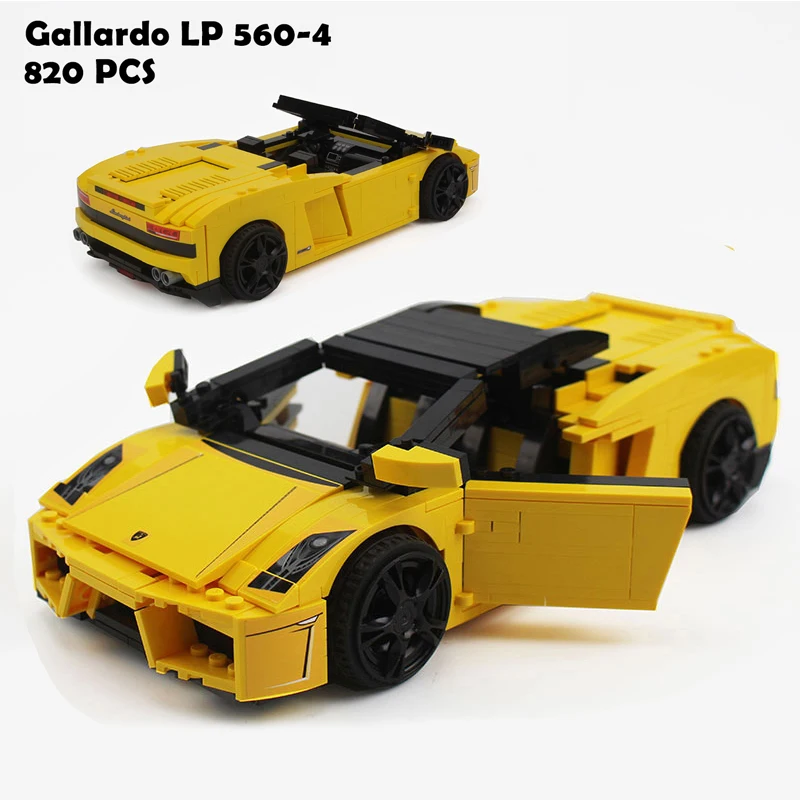Yile 011 модель строительных блоков Gallardo LP 560-4 Совместимость с legoings technic 8169 наклейки