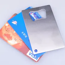 100 шт бумажник размер из нержавеющей стали открывашка для бутылок размером с кредитную карту открывалка для визиток открывалки для пива DHL