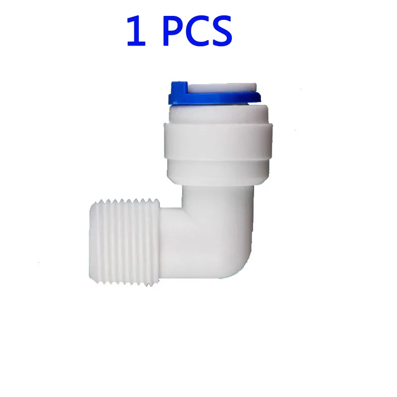 

1PCS 3/8" OD Hose Quick Connection 3/8" Pipe Elbow Union Connector RO Water Reverse Osmosis Aquarium System Connector Fitting