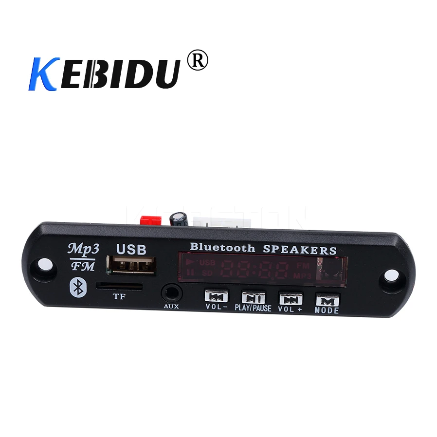 Kebidu Bluetooth беспроводной 5 в 12 В MP3 плеер WMA декодер плата аудио модуль USB TF радио