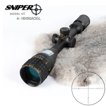 

SNIPER NT 4-16X50 AOGL Hunting Riflescopes Tactical Optical Sight Full Size Glass Etched Reticle RGB Illuminated Rifle Scope