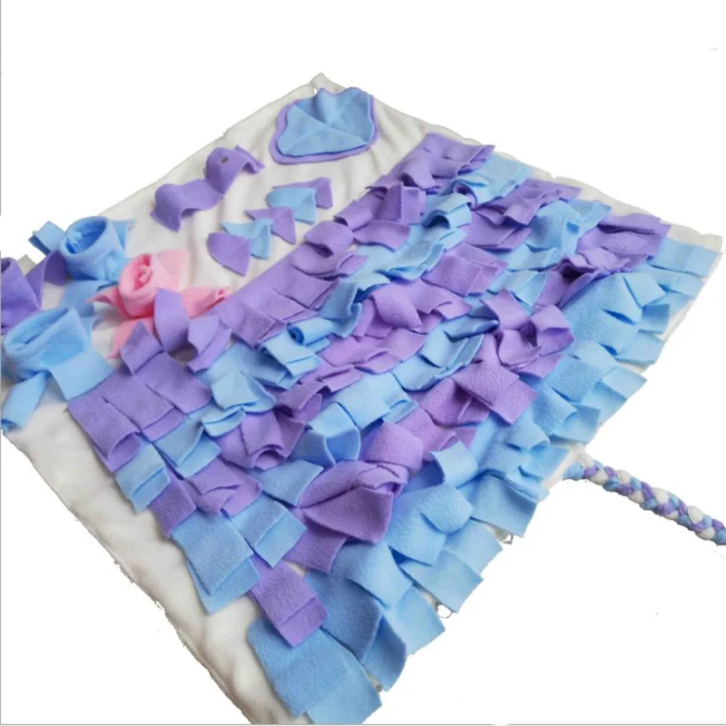 Blue Purple dog toys Pet игрушки для собак Puzzle ароматизированный Коврик Pad интерактивные игрушки для собак кошка снимает стресс Puzzle Training одеяло ароматизированный коврик моющиеся - Цвет: Blue Purple dog toys