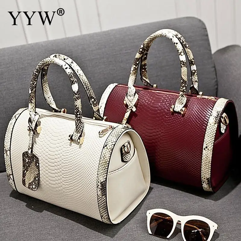 

Pu Leather White Pillow Handbag For Women 2019 Large Capacity Tote Shopping Shoulder Bag High Quality Designer Luxury New Purse