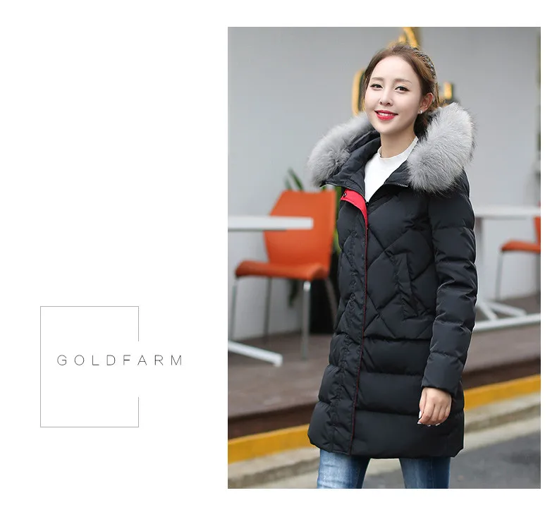 Women Winter Jacket White Duck Down Coats Hooded Fur Collar Parka Women Coat And Jacket Long Loose Clothes Female 2018 AS04 (15)