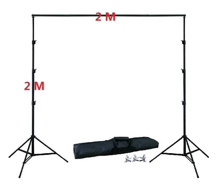 preço Foto Fundo do Estúdio Kit Suporte de 2 Metros de Altura 2 Metro Largura 4 PCS Grampos 1 pc bolsa de transporte Suporte de pano de Fundo kit