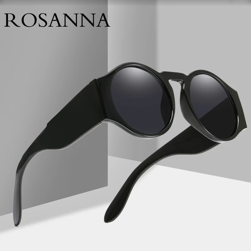 

ROSANNA Candy Round Sunglasses Women Men Brand Designer Acetate Sun Glasses UV400 Yellow Red Ocean Lens Shades Street Goggles