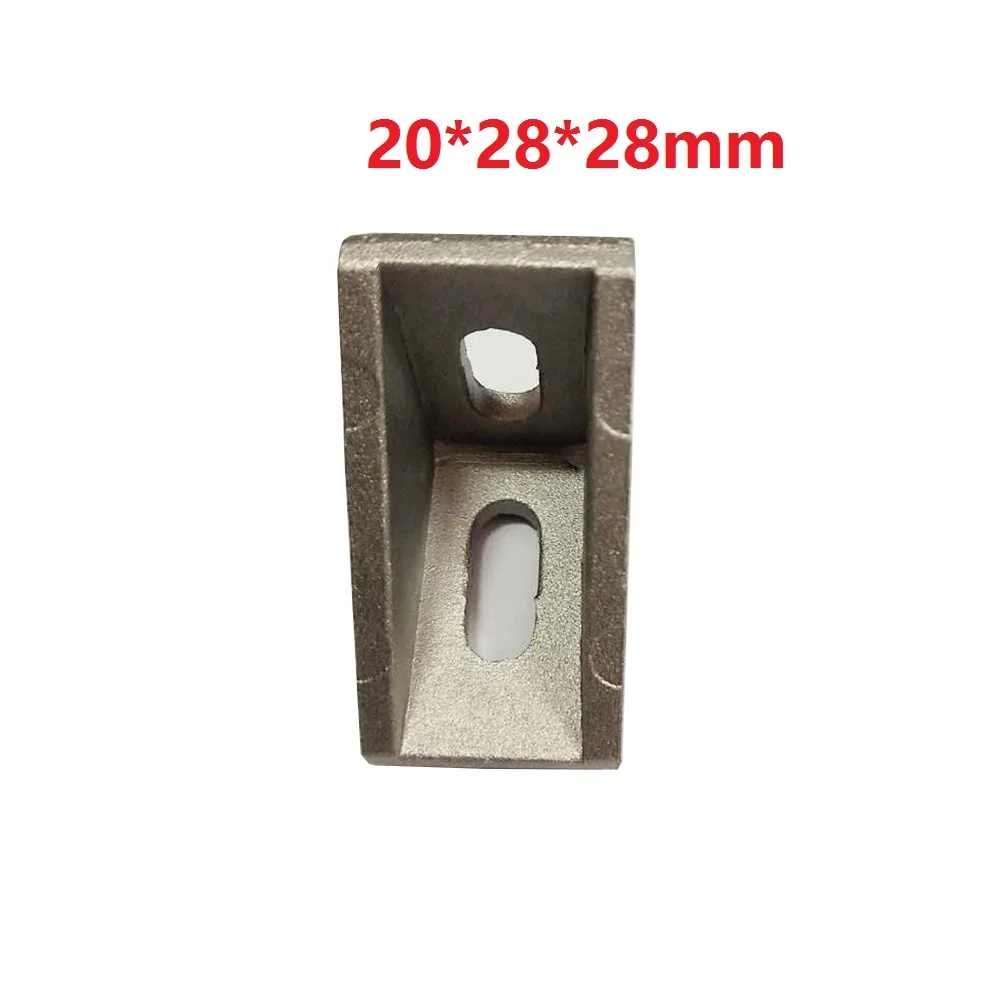 

10Pcs 2028 20x28x28mm Corner Fitting Angle Aluminum for 20 X 20 L Connector Bracket Fastener Industrial Aluminum Profile