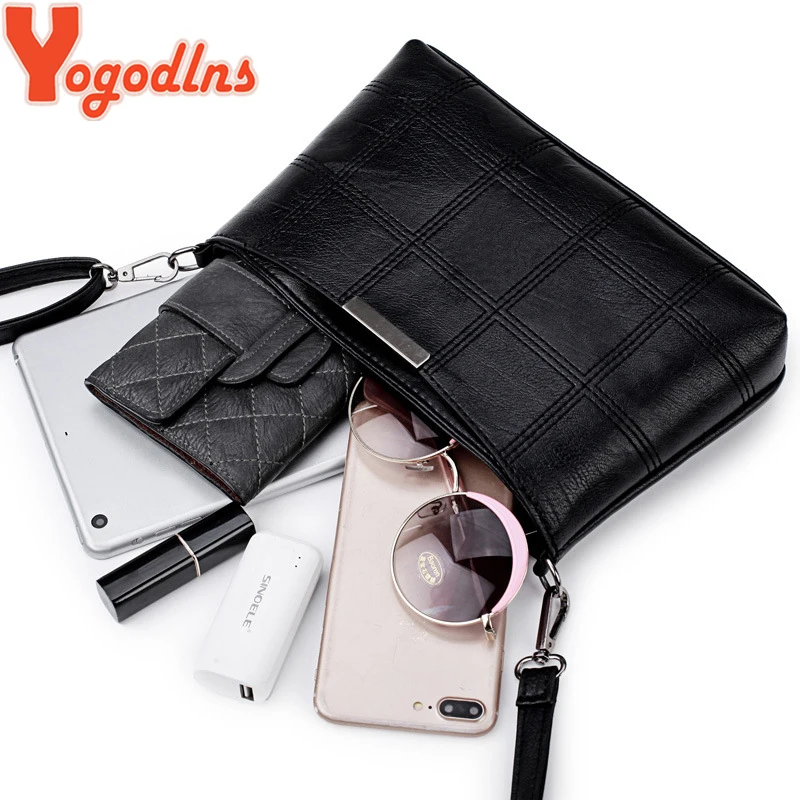 Yogodlns النساء منقوشة حقيبة ساعي بو الجلود حقائب كتف المرأة Crossbody حقيبة السيدات مصمم حقيبة يد فاخرة حريمي