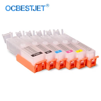 

6Colors/Set For Canon PGI-470 CLI-471 Refillable Ink Cartridge With ARC Chip For Canon PIXMA MG7740 TS8040 TS9040 Printer