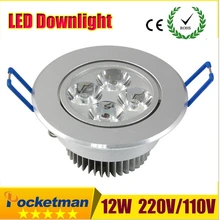 Светодио дный светильники 110 V 220 V светодио дный потолочный светильник 9 Вт 12 Вт 15 Вт встраиваемые светодио дный бра пятно света с светодио дный драйвер для домашнего освещения