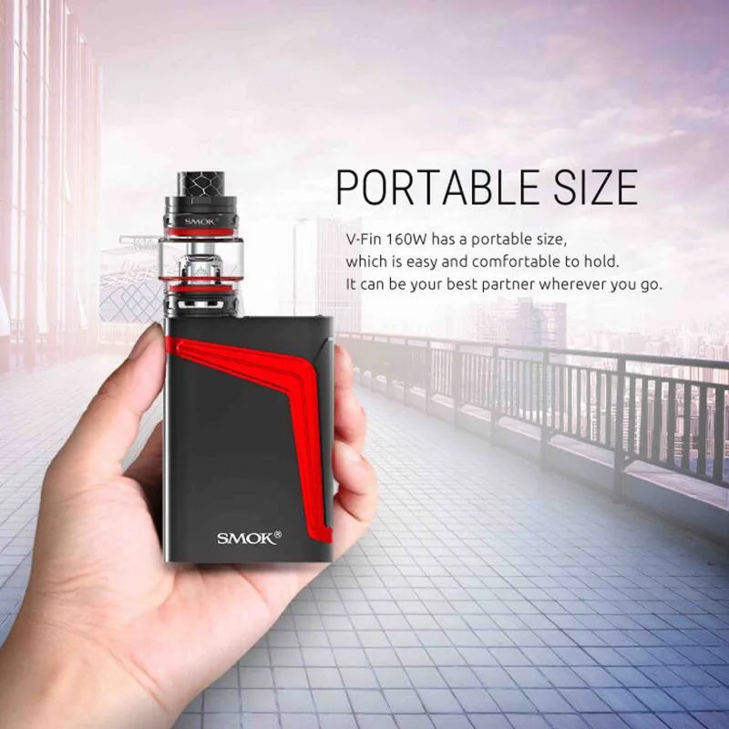 

SMOK V-FIN 160W Vape Kit with 6ml TFV12 Big Baby Prince Tank TC Kit 8000mAh Huge Battery Capacity TFV8 Baby Beast New Coils