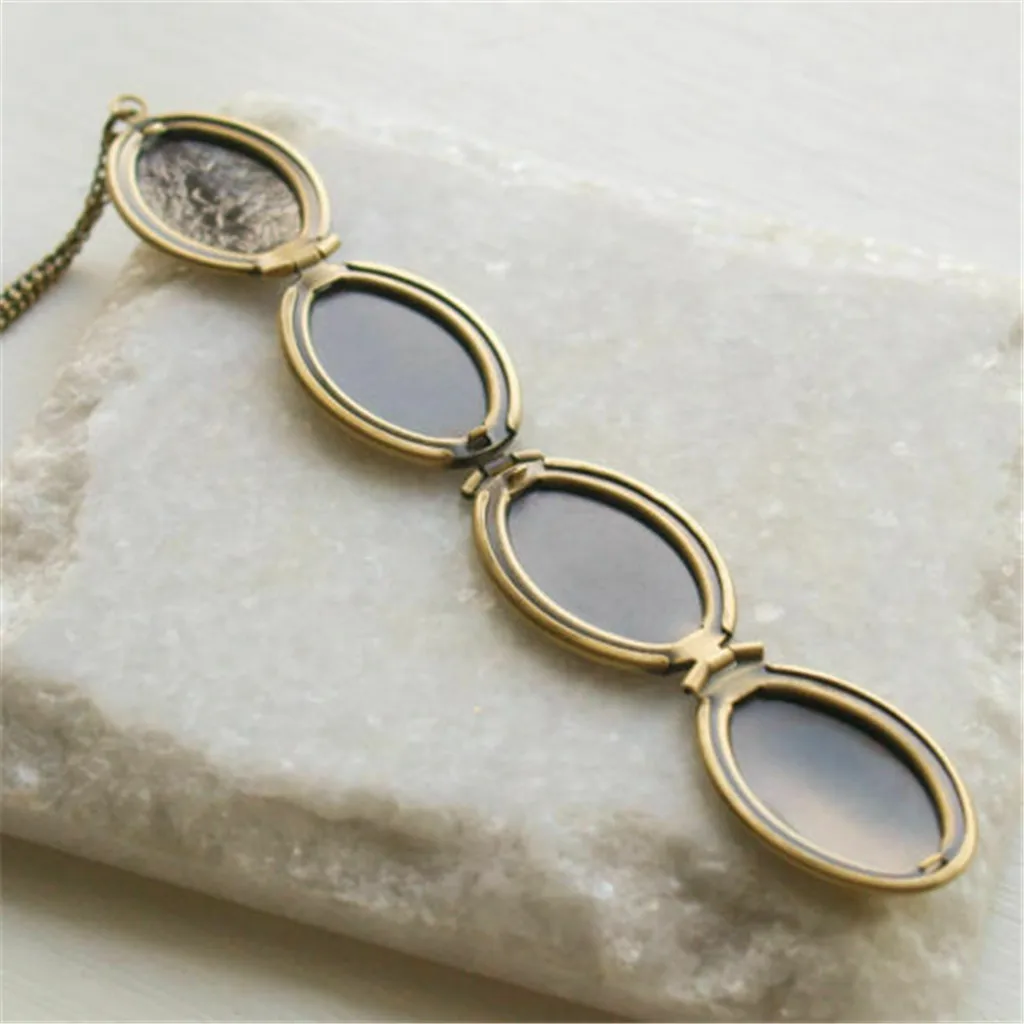 

Vintage Delicate Floating Locket Pendant Necklace For Women Men Romantic Carving Flower Photo Picture Frame Necklace Gift d90507