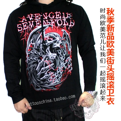 European and American street fashion sweater heavy metal