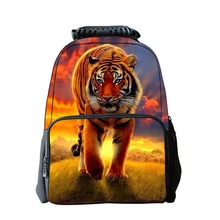 Новая мода 3D Животные Печать рюкзаки Повседневная войлочная ткань печать детский рюкзак большой емкости школьный рюкзак