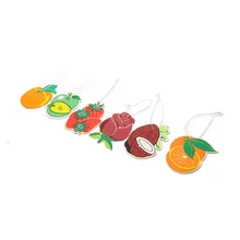 Автомобильный освежитель воздуха милый фруктовый шаое автобумага 1 шт. подвесной освежитель для автомобиля ванильный аромат parfum voiture