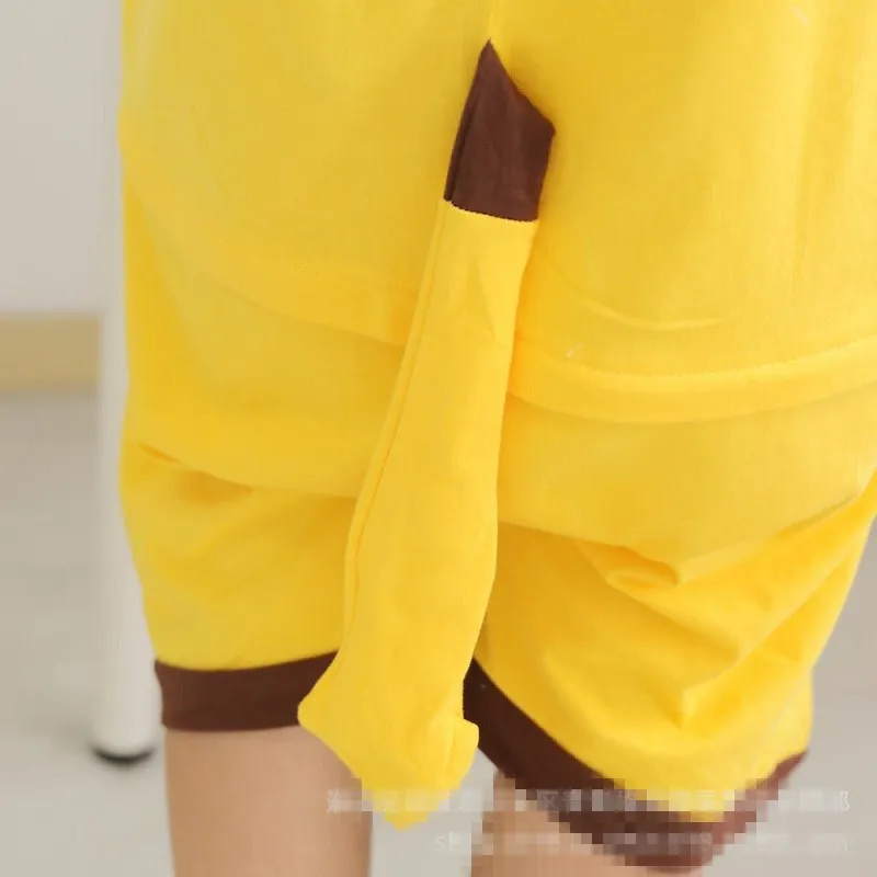 2018 лето мультфильм кигуруми пижамы Pikaqiu вышивка динозавр Onesie для взрослых хлопок