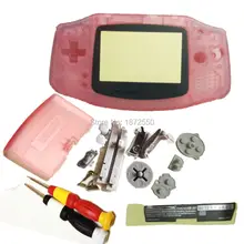 Розовый цвет Пластик Корпус случае В виде ракушки крышка подходит для Nitendo gbagameboyadvanceconsole w/резиновые прокладки x/y отвертки