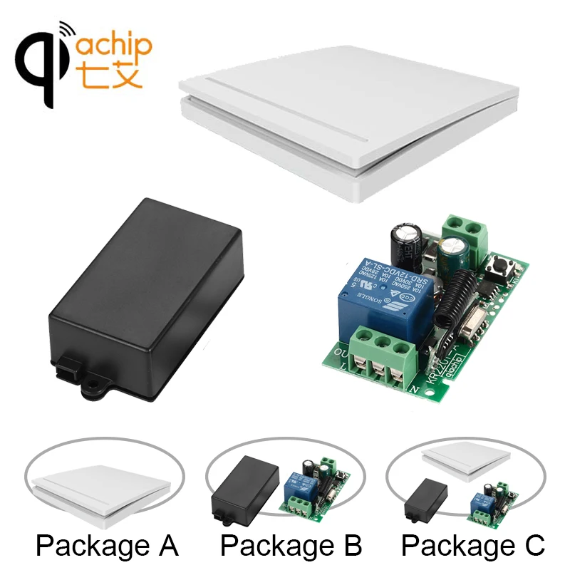 QIACHIP RF 433 МГц Супергетеродинный приемник беспроводное реле DC 1CH ASK/OOK модуль к MCU/ARM Arduino UNO 433,92 МГц пульт дистанционного управления
