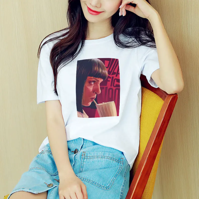 

CZCCWD Summer Clothes For Women 2019 New Quentin Tarantino Style T-shirt Pulp Fiction Funny Aesthetic T Shirt Life Is Boring Top