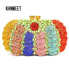 Дизайн клатч, вечерняя сумочка фирменная дизайнерская дамская сумочка вечер красные стразы с украшением в виде кристаллов сумки-клатчи для вечеринок SC166