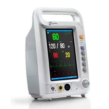 

Multi Parameter ICU Patient Monitor Pulse Rate Blood Pressure Temperature Oximeter YK8000A Health Care Medical Equipment
