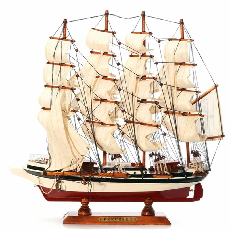 

DIY Handmade Assembly Ship Craft Wooden Sailing Boat Wood Sailboat Model Home Decor Toy Model Building Kits For Children Boy
