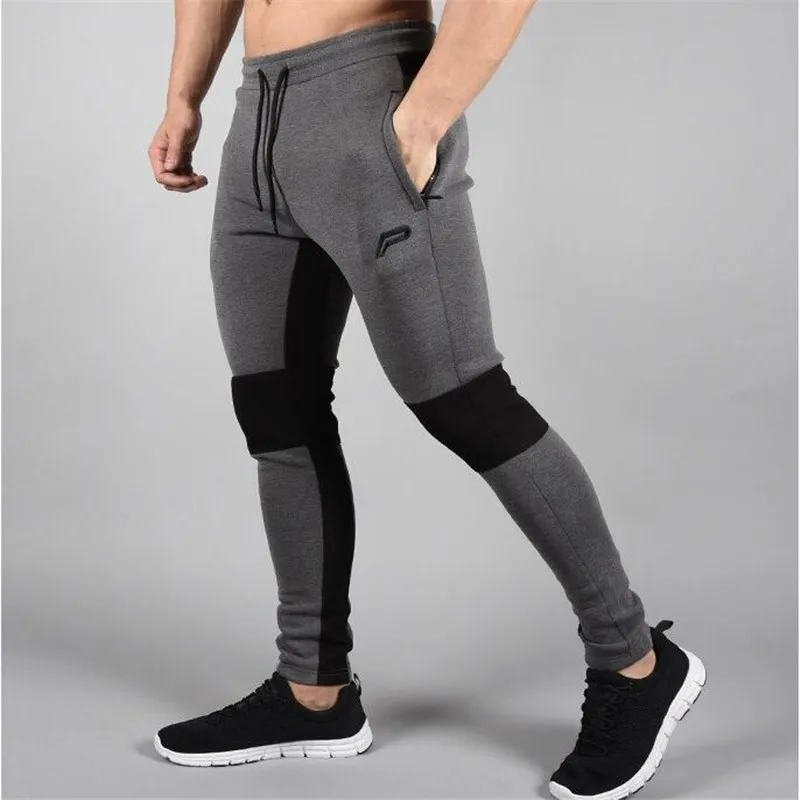 Новинка, мужские трико для бега, компрессионные штаны для спортзала, Мужские штаны для бодибилдинга, спортивные обтягивающие леггинсы, спортивная одежда, длинные брюки - Цвет: Dark Gray