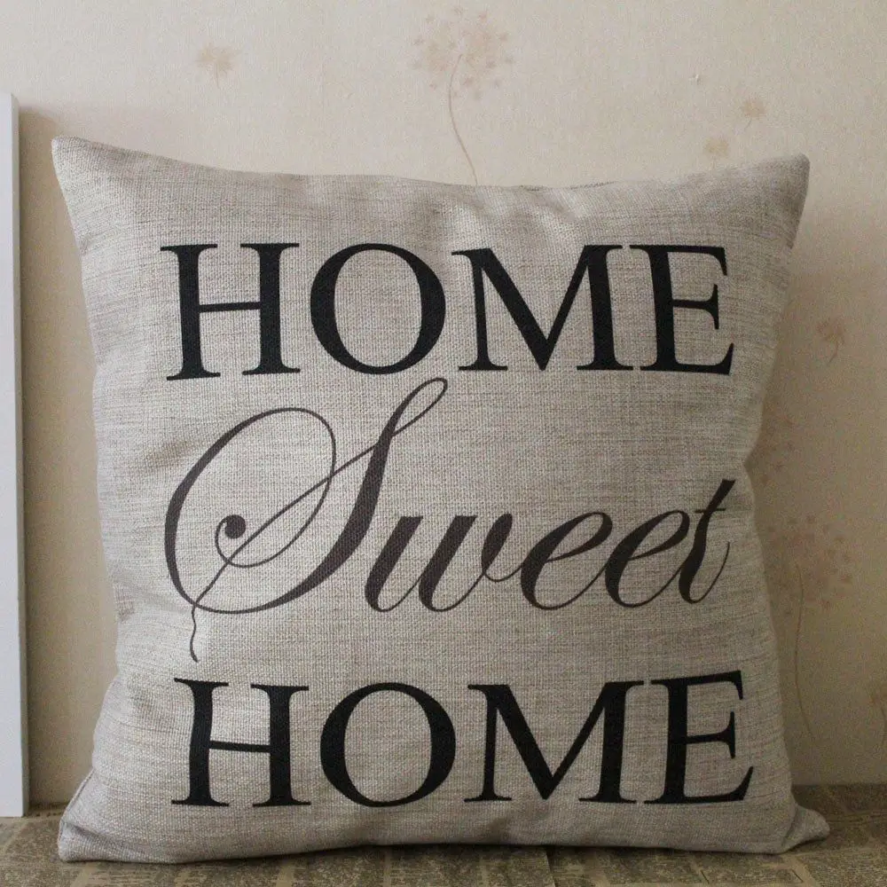 18 X18 Sweet Home Kata Kata Sederhana Cinta Besar Bantal Goni
