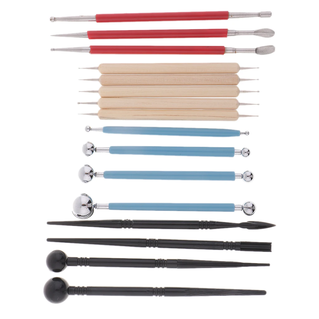 Beste 16 Stuks Polymeer Klei Gereedschap Klei Sculpting Gereedschap Kits Voor Aardewerk