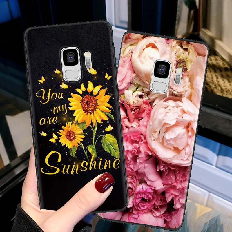 

Flower Case For Samsung Galaxy Note 9 8 5 S9 S8 Plus S6 S7 Edge J3 J5 J6 J7 Prime 2015 2016 2017 J4 J6 Plus 2018 Matte TPU Cover
