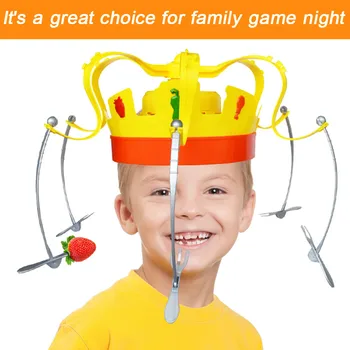 

The Music Stops! Children Family Toys Funny Board Game CHOW CROWN Eating Food Challenge Game,Eat the Spinning Snacks Before