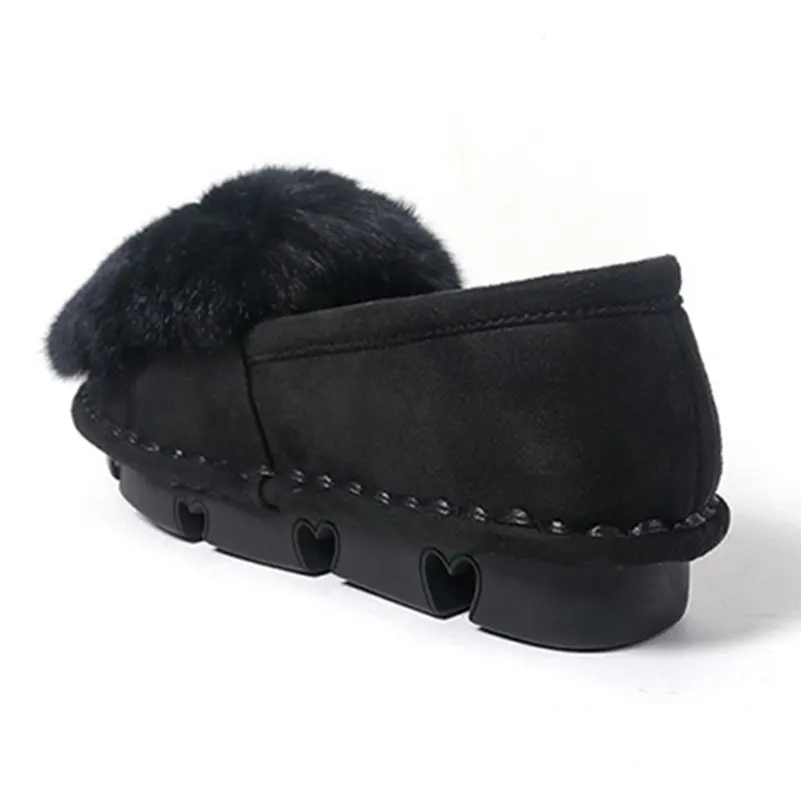 FEDONAS/Новое поступление; модная женская обувь на плоской подошве; женские теплые тапочки; зимняя обувь с плюшевой подкладкой; женская повседневная обувь с кроличьим мехом