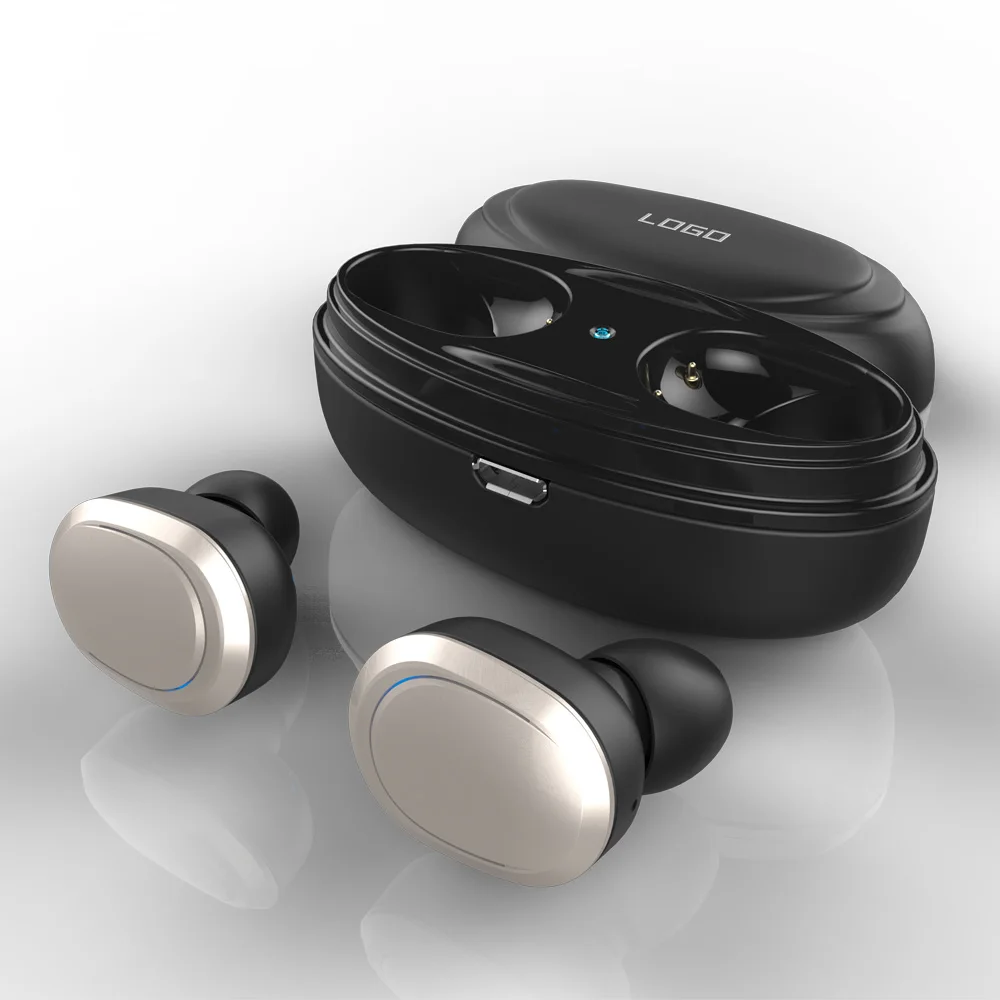 Серебристый Наушники-вкладыши TWS с Беспроводной Bluetooth наушники мини вкладыши стерео музыка головной телефон хэндс-фри беспроводные гарнитуры с Зарядка чехол - Цвет: Серебристый