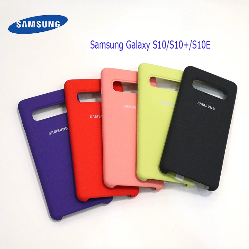 

Original Samsung Galaxy S10 Plus Liquid Silicone Case Silky Soft-Touch Finish Back Protective Cover Samsung S10 S10+ S10E Lite