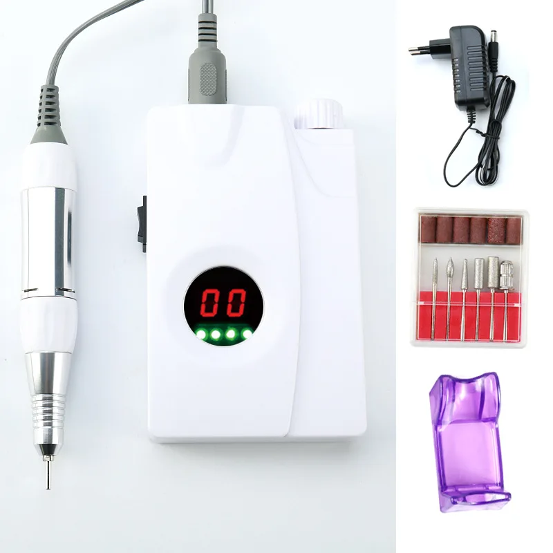 

220V/110V Electric Nail Art Drill Machine 20000RPM Equipment Manicure Kit Tool Nail File Bit Sanding Nail Drill 271
