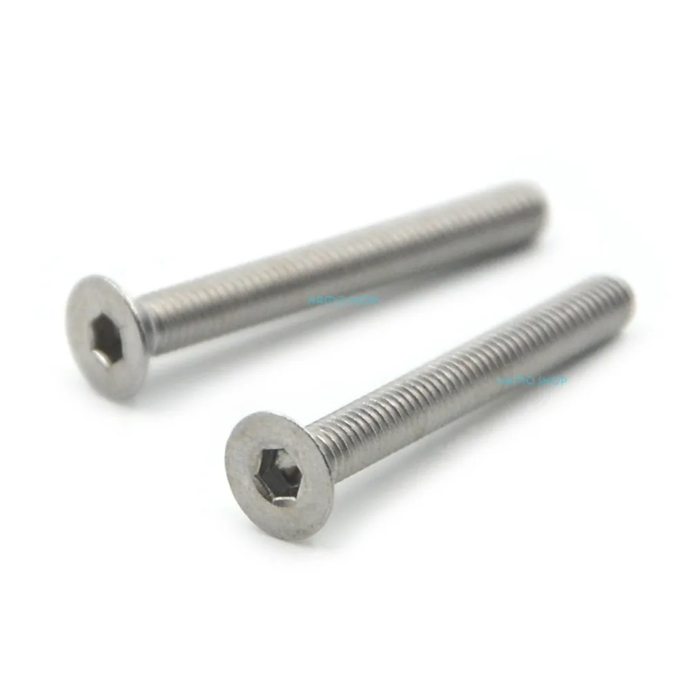 

50pcs M3x25mm Stainless Steel Flat Countersunk Head Hexagon Thread Screws Bolts