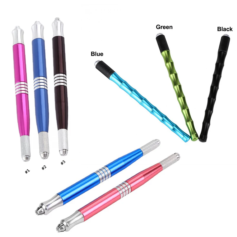 

3D Eyebrow Tattoo Microblading Pen Machine Alloy Manual Embroidery Eyebrow Lip Tattoo Needle Pen Permanent Makeup Tattoo Tool