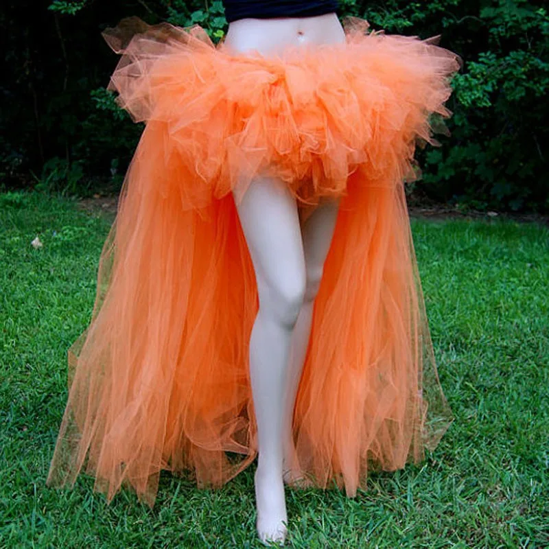 Orange Neon Trashy Formal Bustle TuTu Adult 